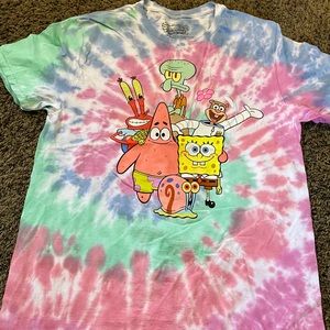 Songebob Tie Die Shirt